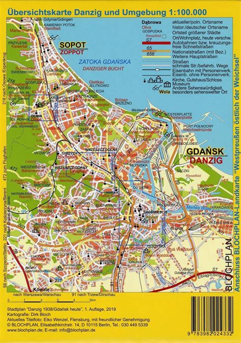 stadtplan danzig gdansk heute dirk bloch land karte