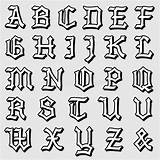 Gothic Alphabet Tattoo Lettering Fonts Letras Doodle Styles Chicano Vector Illustration Graffiti Capital Dreamstime Choose sketch template