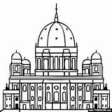 Coloring Berlin Cathedral Famous Places Pages Clipart Landmarks Dom Dome Rock Church Germany Berliner Sketch Designlooter Template Clipground 560px 43kb sketch template