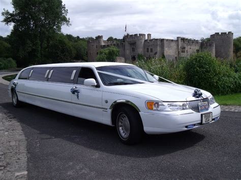 white stretch limousine wedding limousine hire  rochester kent