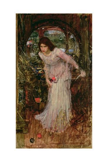 The Lady Of Shalott C 1894 Giclee Print By John William