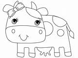Cow Mewarnai Hewan Sapi Binatang Paud Coloringpages101 sketch template