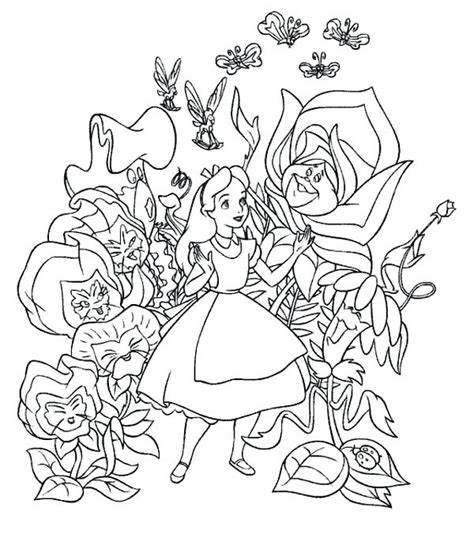 alice  wonderland coloring pages disney  getcoloringscom