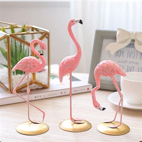 pink flamingo desktop lovely figure home decoration gift  girls  piece flamingo mini