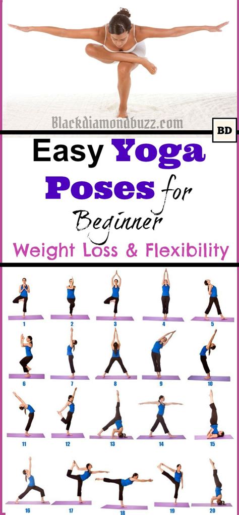 easy yoga poses  beginners  lose weight yogawalls