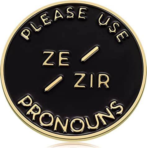 stainless steel ze zir pronoun pin trans pins for gay and lesbian gay