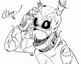 Fnaf Freddy Coloring Pages Fazbear Five Springtrap Nights Drawing Foxy Chica Sheets Spring Printable Print William Afton First Time Sl sketch template
