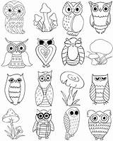 Owl Coloring Owls Mushrooms Pages Steampunk Thegraphicsfairy Fairy Template Graphics sketch template