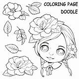 Fleur Garota Jolie Coloriages Kleurplaten Bloem sketch template