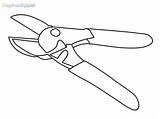 Pruning Shears Pruners sketch template