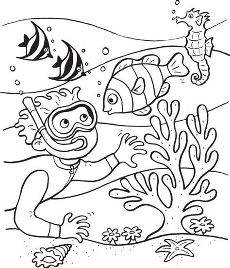 sea coloring pages underwater ocean coloring pages fish coloring