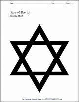Star David Coloring Template Jewish Hanukkah Pages Printable Studenthandouts Print Sheet Purim Passover Holidays Other Kids Pdf Fun  Sheets sketch template