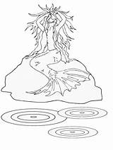 Coloring Pages Mermaid Fantasy Mermaids Print Coloringpagebook Easily Advertisement Book sketch template