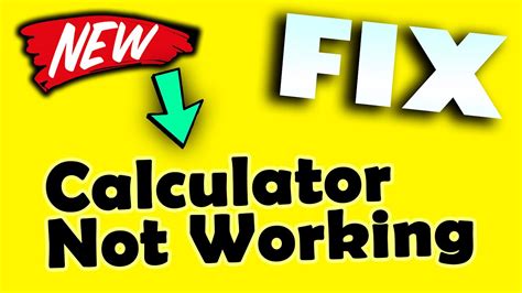 fix calculator  working  windows