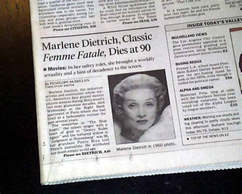 death  famed actress marlene dietrich rarenewspaperscom