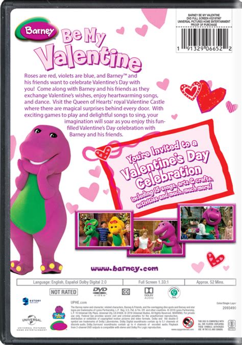barney be my valentine own and watch barney be my