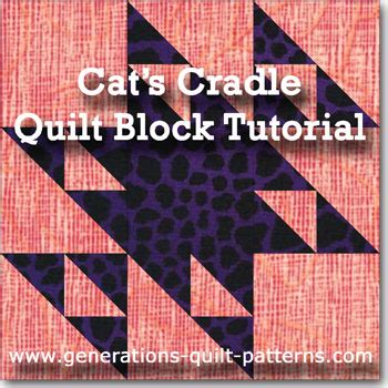 cats cradle quilt block illustrated step  step instructions   sizes