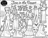 Paper Doll Marisole Printable Jinn Dolls Monday Desert Coloring Pages Clothes Print Thin Clothing Patterns Personas Colouring Color Printables Template sketch template
