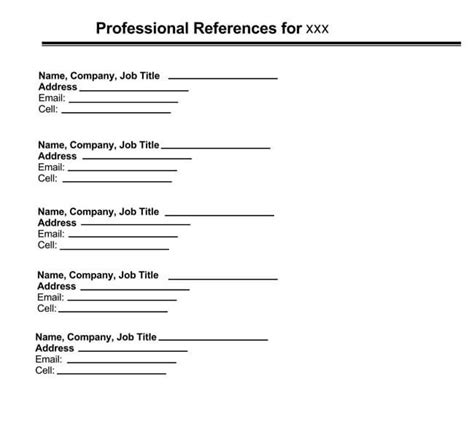 reference page sheet templates word