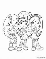 Shortcake Strawberry Color Print Coloring Pages Girls sketch template