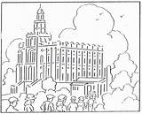 Temple Coloring Pages Lds Clipart Site Book George St Getcolorings 1923 Mormon August Building History Popular Outline Printable Clipground sketch template