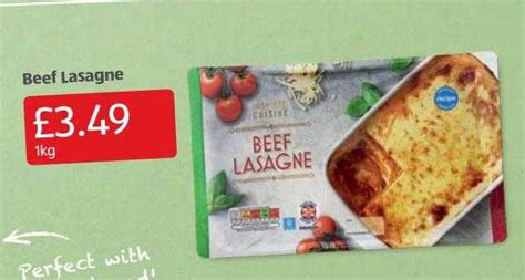 beef lasagne offer  aldi