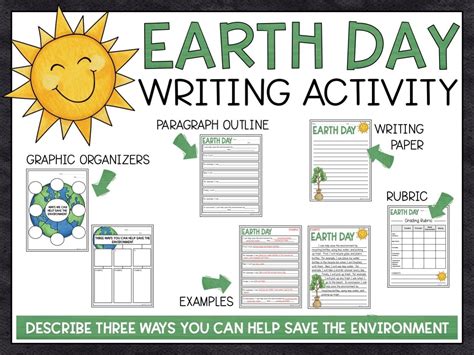 earth day differentiated reading  writing activities literacy  focus
