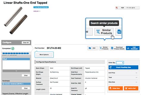 search  similar products users guide misumi industrial configurable components supply