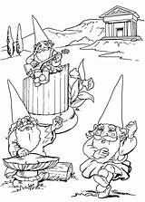 Gnomo Kabouter Gnomi Gnome Malbücher Malvorlagen sketch template