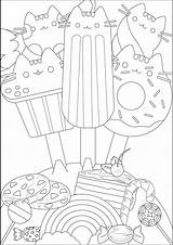 Pusheen Doodle Doodling Colorare Kolorowanki Adultos Kolorowanka Erwachsene Malbuch Coloringbay Adulti Justcolor Creams Sheets Gelato Gizli Gifyagusi Adult sketch template