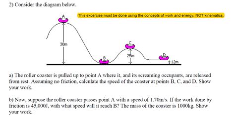 solved   diagram   roller coaster  cheggcom