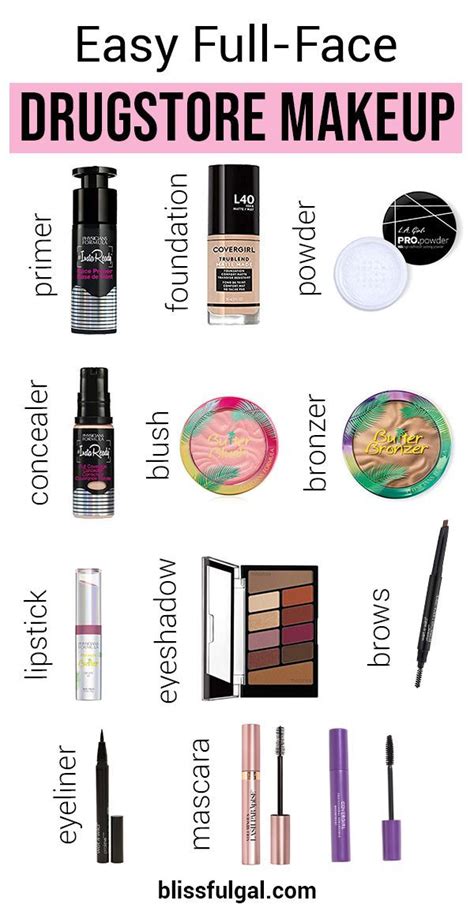 easy full face drugstore makeup tutorial drugstore