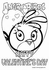 Coloring Pages Angry Birds Valentines Kids Bird Valentine Maatjes Printable Pink Cards Browser Window Print Minecraft sketch template