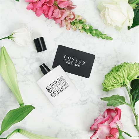costes fragrance giftcard marble flowers gift