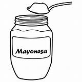 Mayonesa Alimentos Mayonnaise Maionese Pintar Menudospeques Actividad sketch template