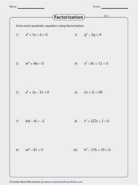 quadratic equation worksheets simplifying rational expressions