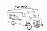 Truck Food Sketch Drawing Trucks Illustrations Outline Creativemarket Interior Board Graphics Illustration Pylypchuk25 Choose sketch template