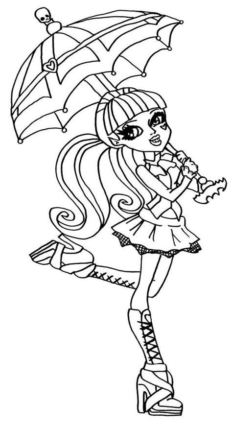 draculaura monster high coloring page coloring pages  epicness