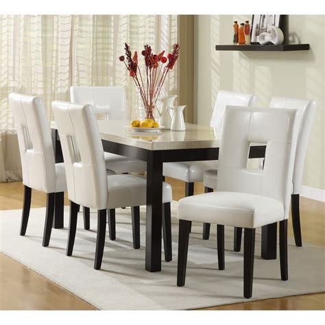 beautiful white  kitchen table  chairs homesfeed