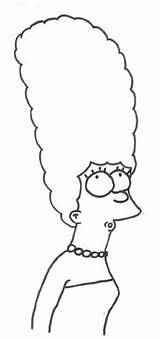 Marge Coloring Pages Simpsons Simpson Drawing Cartoons Getdrawings Post Lisa sketch template