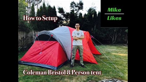 coleman bristol  person tent setup youtube
