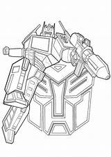 Transformer Optimus Colorear Print Tulamama Autobot Bumblebee Freecoloringpages Megatron sketch template