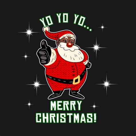 Jolly Black Santa Claus Shirt Fun African American Christmas Black
