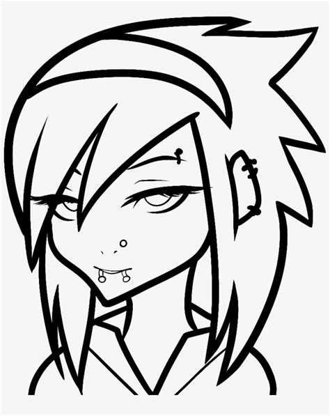 collection  emo boy coloring pages easy emo girl drawing