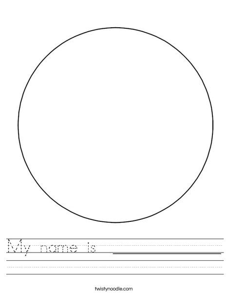my name is worksheet twisty noodle