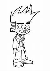 Test Johnny Coloring Pages Cartoons Drawing Drawings sketch template