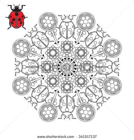 mandala  ladybug ladybug coloring page pattern coloring pages