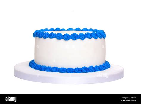 blank birthday cake stock photo alamy