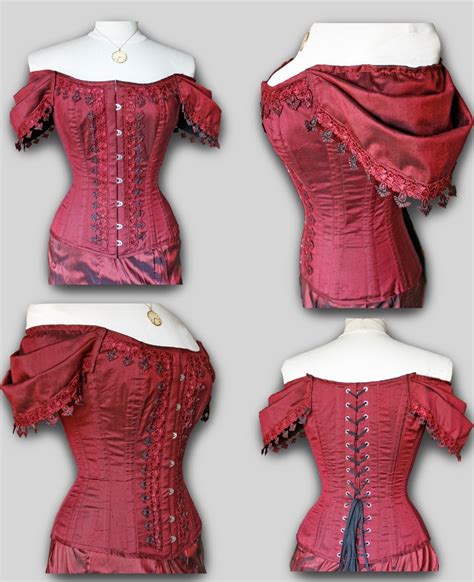ruby high bustline victorian evening corset sewing pattern corsets