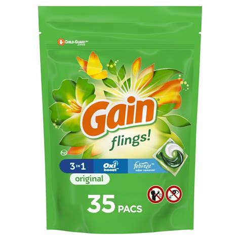 gain flings original scent laundry detergent pacs  ct walmartcom